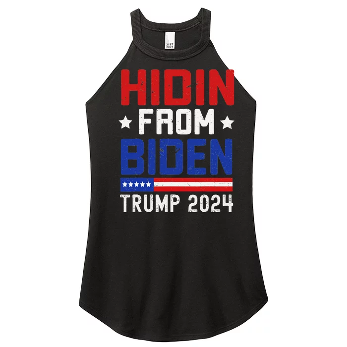 Hidin From Biden Funny Antibiden Trump 2024 Women’s Perfect Tri Rocker Tank