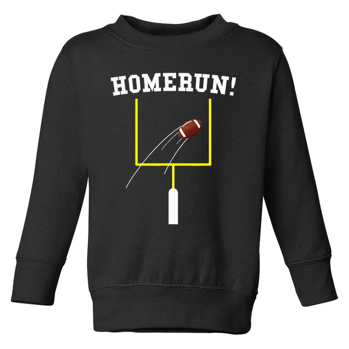 Homerun Football Baseball Sports Mix Up Humor Toddler Sweatshirt