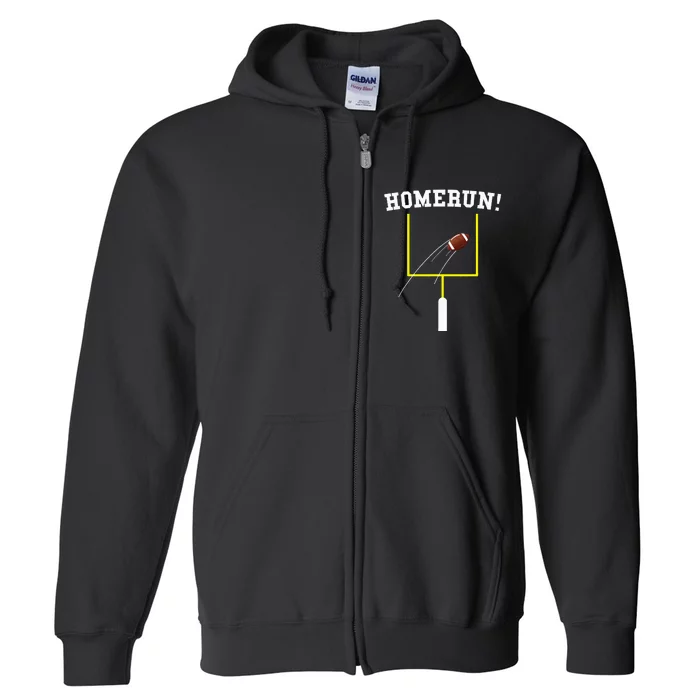 Homerun Football Baseball Sports Mix Up Humor Full Zip Hoodie