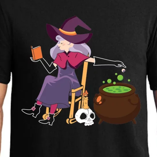 Halloween Funny Broomstick Witch Witches Be Crazy Gift Pajama Set