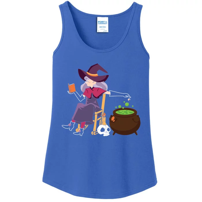 Halloween Funny Broomstick Witch Witches Be Crazy Gift Ladies Essential Tank