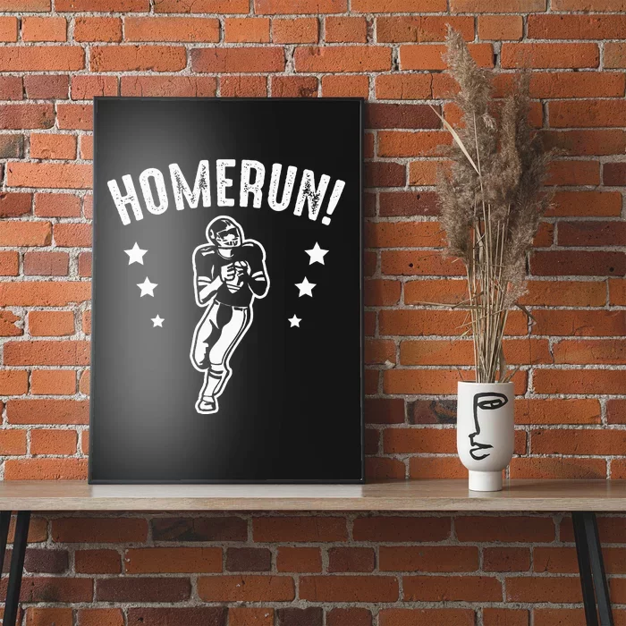 Homerun Football Baseball Mix Wrong Sports Poster