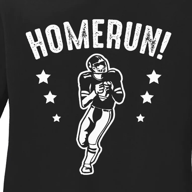 Homerun Football Baseball Mix Wrong Sports Ladies Long Sleeve Shirt