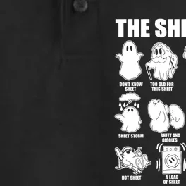 Halloween Funny Boo Sheet Halloween The Sheet List Dry Zone Grid Performance Polo