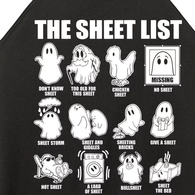 Halloween Funny Boo Sheet Halloween The Sheet List Women’s Perfect Tri Rocker Tank