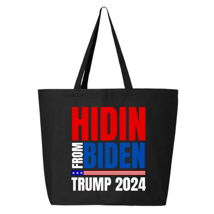 Hidin From Biden Funny Anti Joe Biden Trump 2024 25L Jumbo Tote