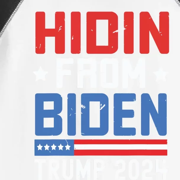 Hidin From Biden Kids Trump 2024 Funny Anti Joe Biden Toddler Fine Jersey T-Shirt