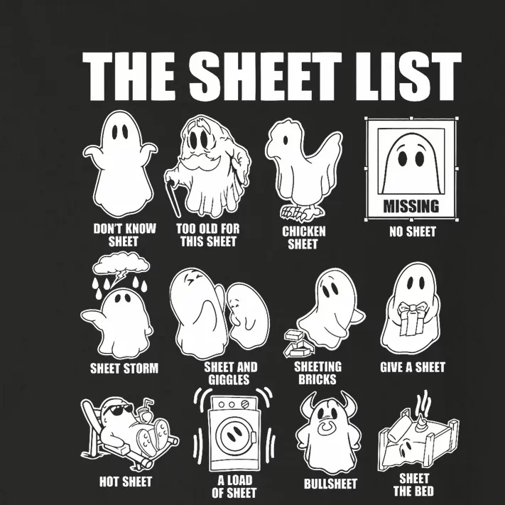 Halloween Funny Boo Sheet Halloween The Sheet List Toddler Long Sleeve Shirt