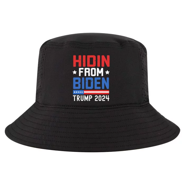 Hidin From Biden Kids Men Trump 2024 Funny Anti Joe Biden Cool Comfort Performance Bucket Hat