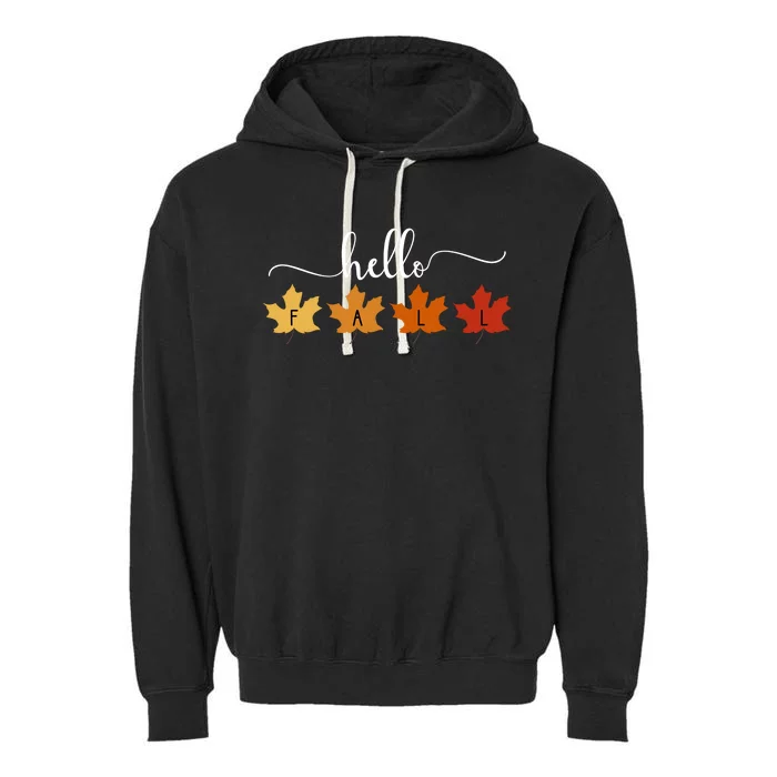 Hello Fall Cozy Nature Garment-Dyed Fleece Hoodie