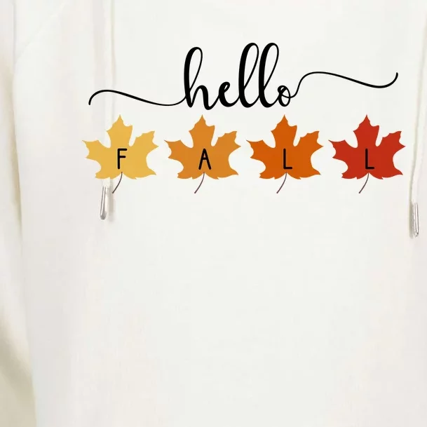 Hello Fall Cozy Nature Womens Funnel Neck Pullover Hood