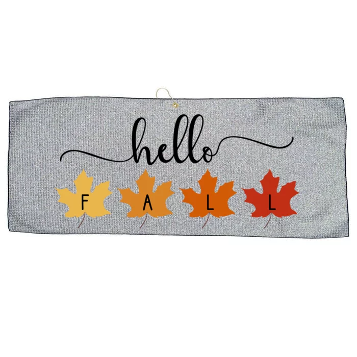 Hello Fall Cozy Nature Large Microfiber Waffle Golf Towel