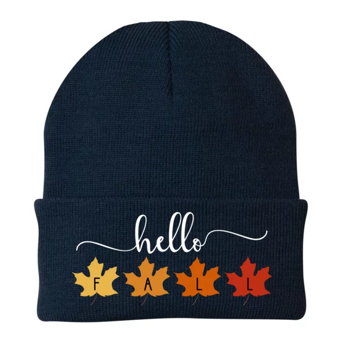 Hello Fall Cozy Nature Knit Cap Winter Beanie