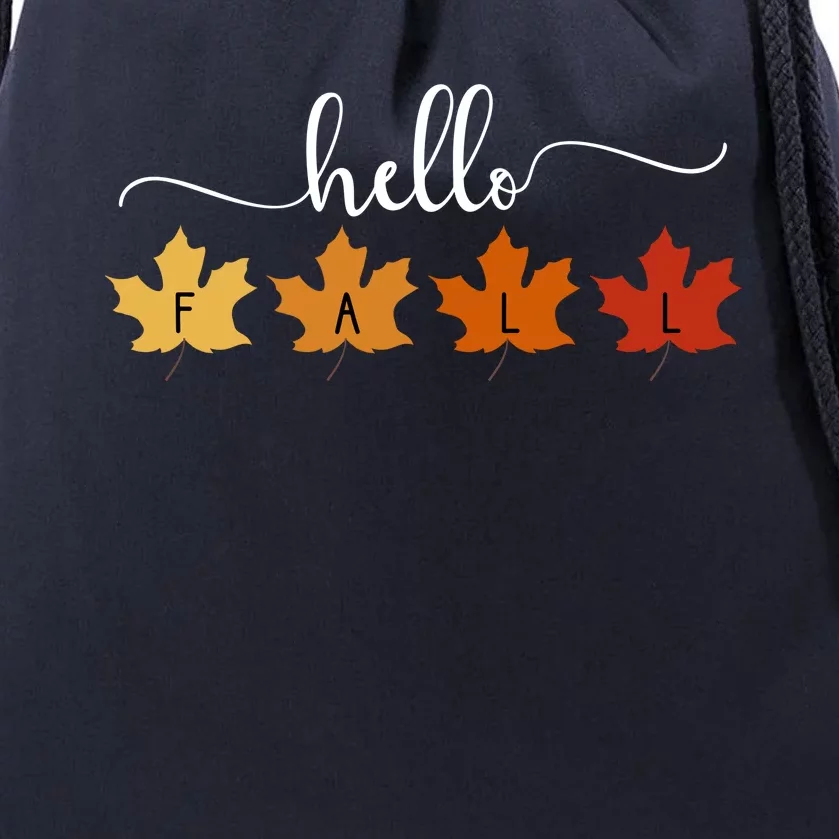 Hello Fall Cozy Nature Drawstring Bag