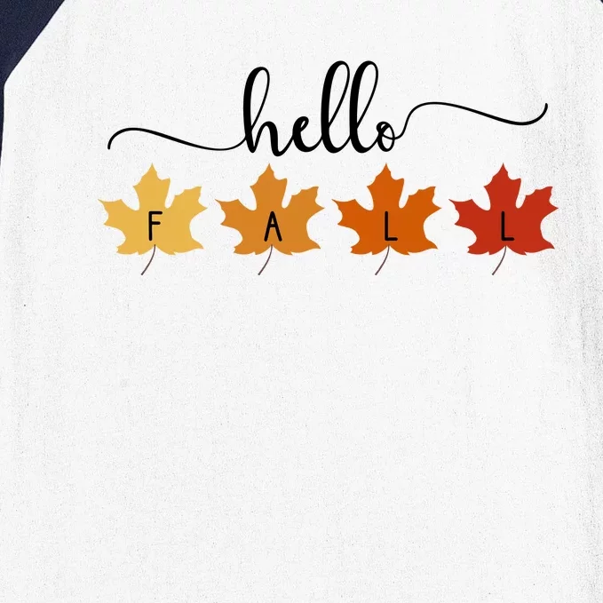 Hello Fall Cozy Nature Baseball Sleeve Shirt