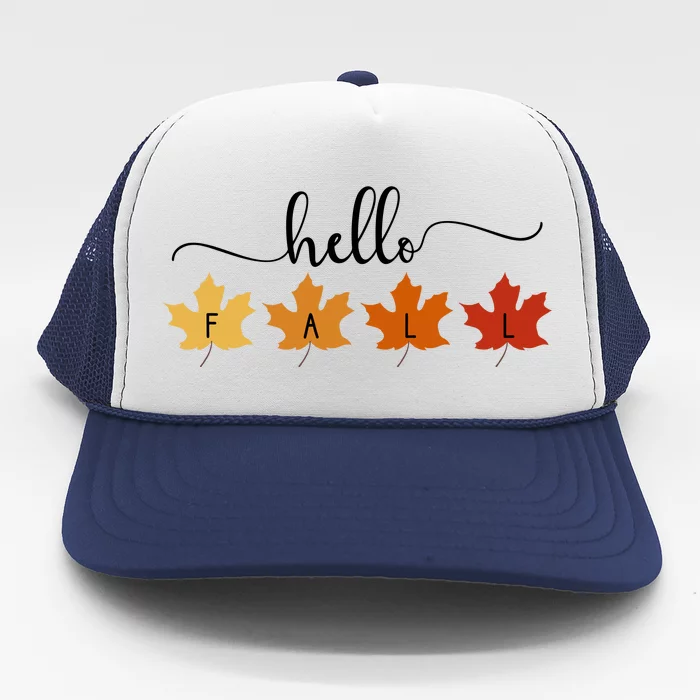 Hello Fall Cozy Nature Trucker Hat