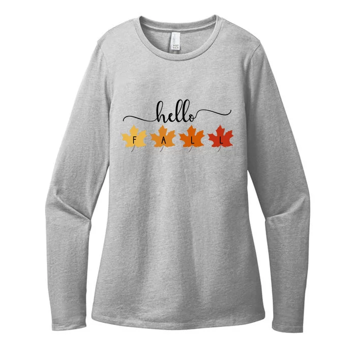 Hello Fall Cozy Nature Womens CVC Long Sleeve Shirt