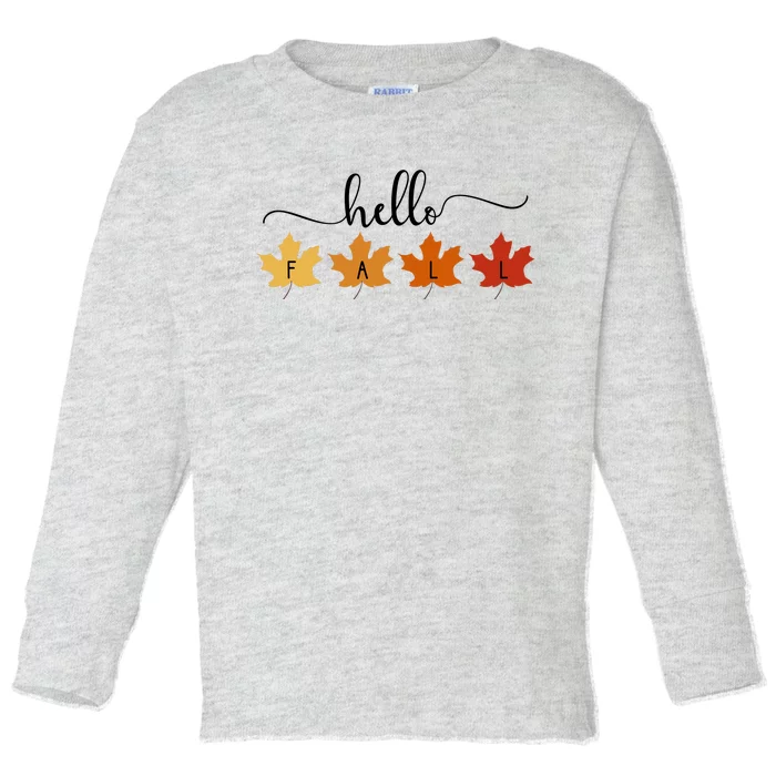 Hello Fall Cozy Nature Toddler Long Sleeve Shirt