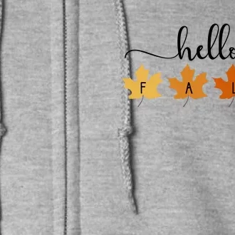 Hello Fall Cozy Nature Full Zip Hoodie