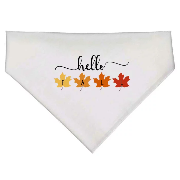 Hello Fall Cozy Nature USA-Made Doggie Bandana