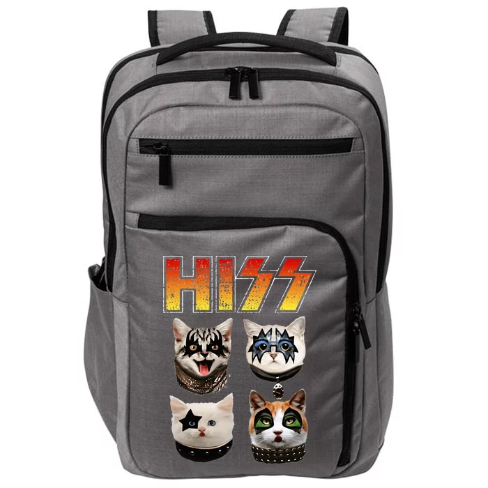 Hiss Funny Cat Lover Gift Impact Tech Backpack