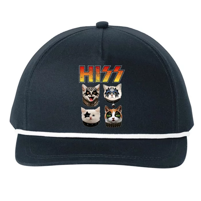 Hiss Funny Cat Lover Gift Snapback Five-Panel Rope Hat