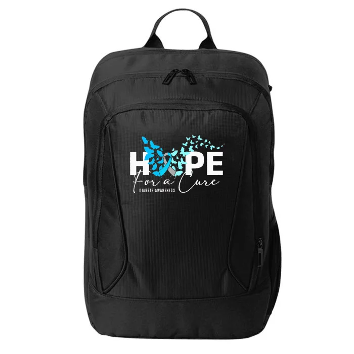 Hope For Cure Diabetes Awareness Butterfly Type 1 Diabetes City Backpack