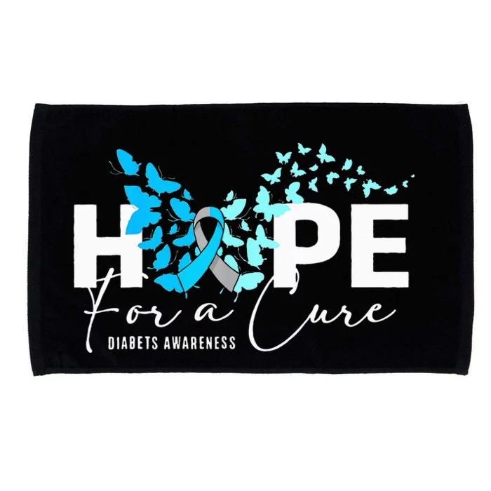 Hope For Cure Diabetes Awareness Butterfly Type 1 Diabetes Microfiber Hand Towel