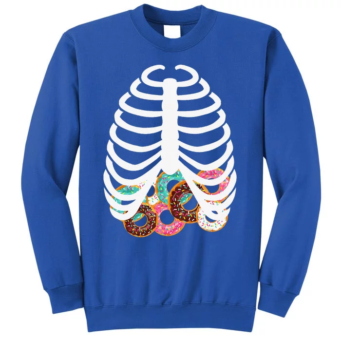 Halloween Food Costume Rib Cage Skeleton Donuts Tall Sweatshirt