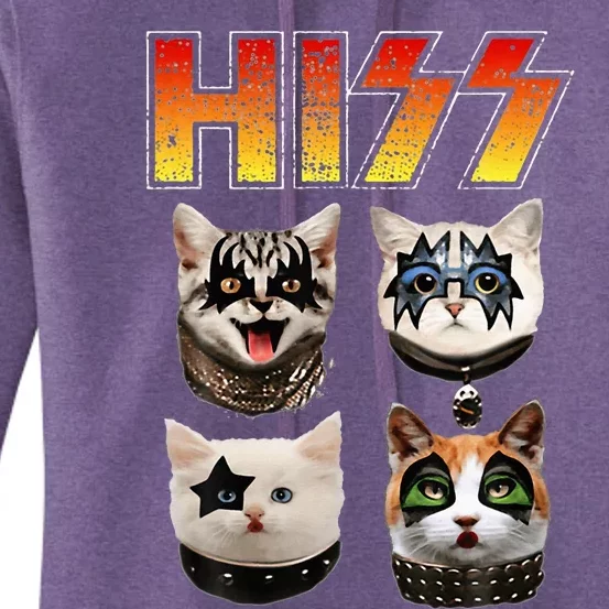 Hiss Funny Cat Lover Women's Pullover Hoodie