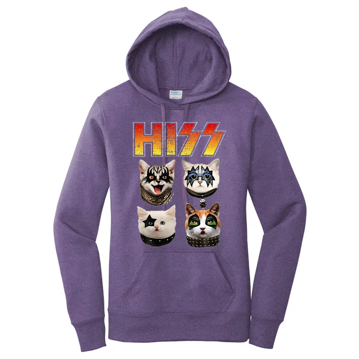 Hiss Funny Cat Lover Women's Pullover Hoodie