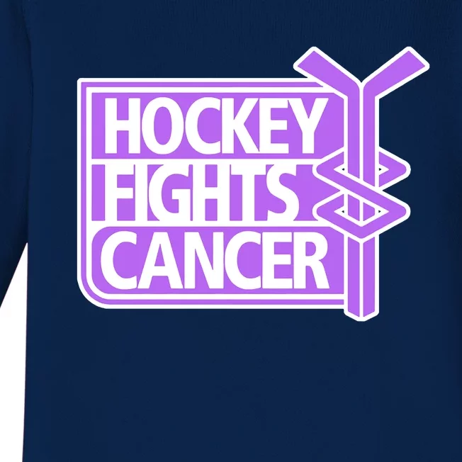 Hockey Fights Cancer Hockey Lover Gift Idea Trending Baby Long Sleeve Bodysuit