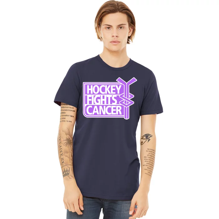 Hockey Fights Cancer Hockey Lover Gift Idea Trending Premium T-Shirt