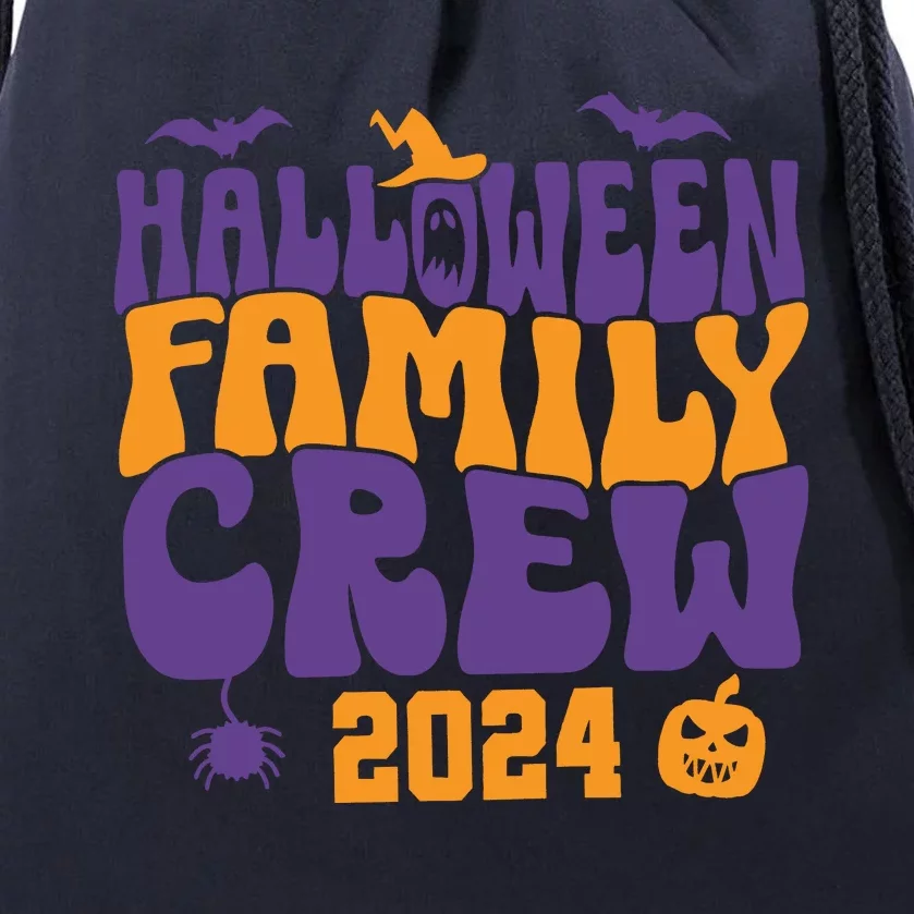 Halloween Family Crew 2024 Matching Family Spooky Drawstring Bag