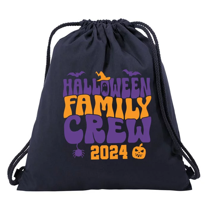 Halloween Family Crew 2024 Matching Family Spooky Drawstring Bag