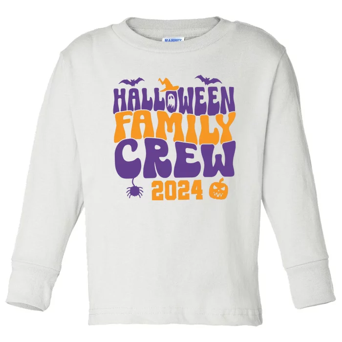 Halloween Family Crew 2024 Matching Family Spooky Toddler Long Sleeve Shirt