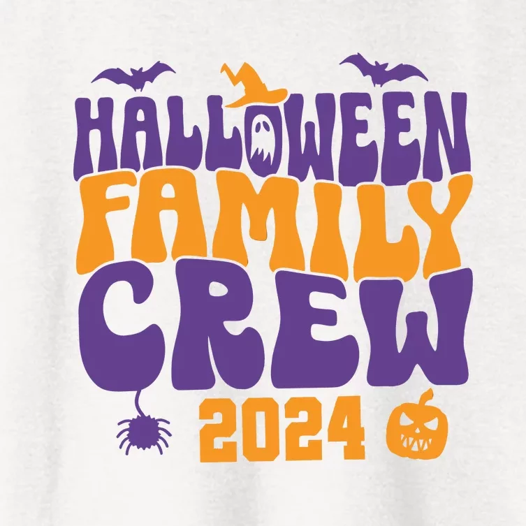 Halloween Family Crew 2024 Matching Family Spooky Women's Crop Top Tee