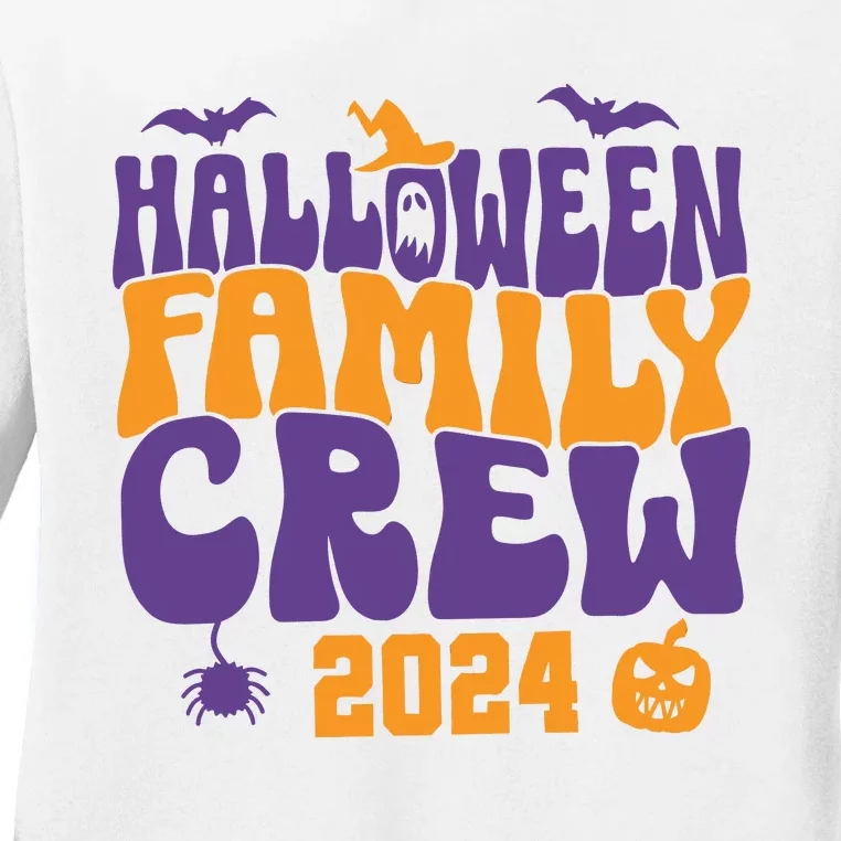 Halloween Family Crew 2024 Matching Family Spooky Ladies Long Sleeve Shirt