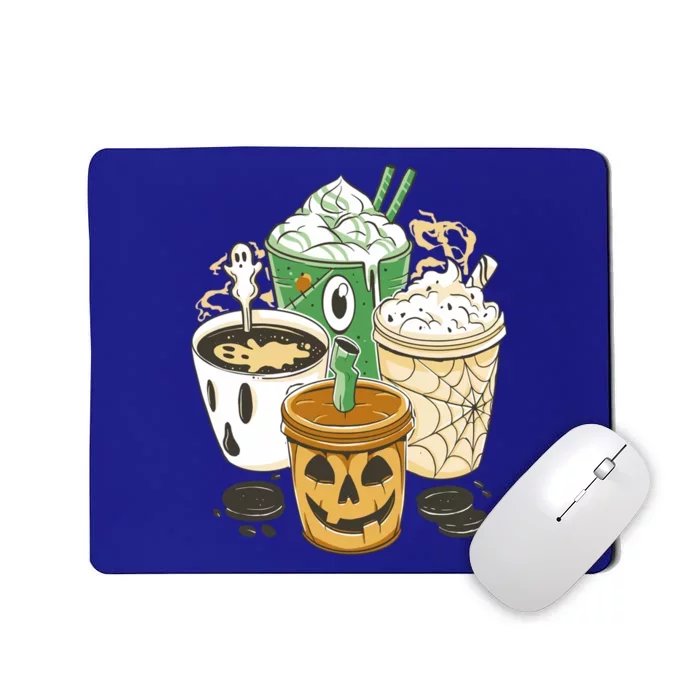 Horror Fall Coffee Pumpkin Spice Latte Halloween Costume Meaningful Gift Mousepad