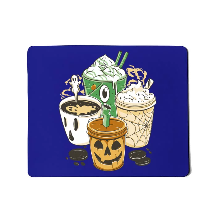 Horror Fall Coffee Pumpkin Spice Latte Halloween Costume Meaningful Gift Mousepad