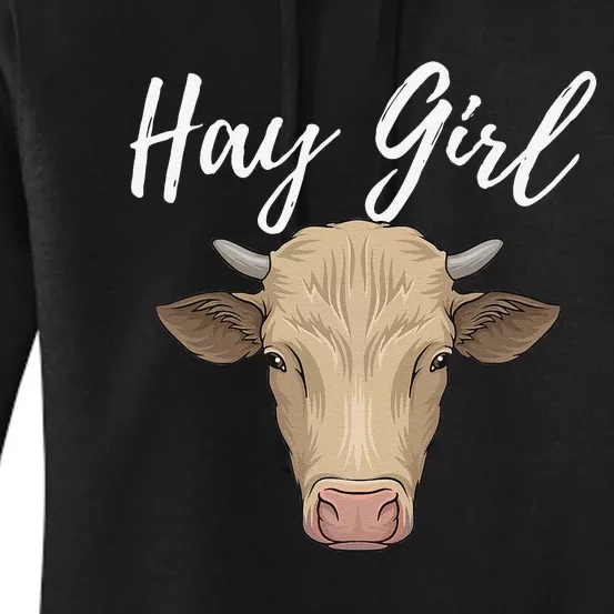 Hay  Funny Cow Lover Famer Cattle Ranch Farming Women's Pullover Hoodie