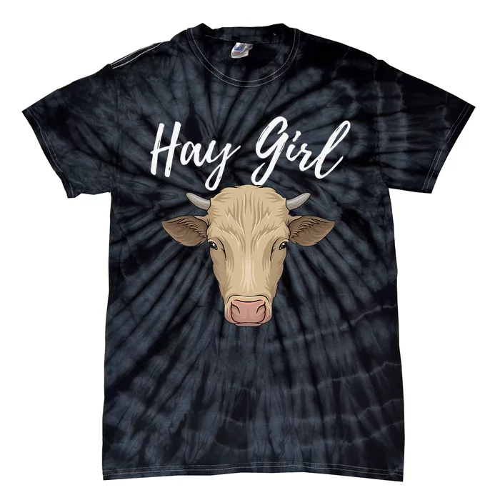 Hay  Funny Cow Lover Famer Cattle Ranch Farming Tie-Dye T-Shirt