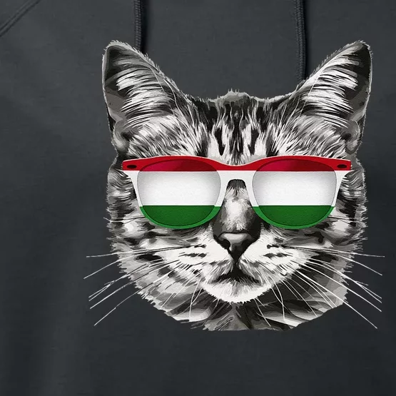 Hungarian Flag Cat Owner Souvenirs Products Kitten Hungary Performance Fleece Hoodie