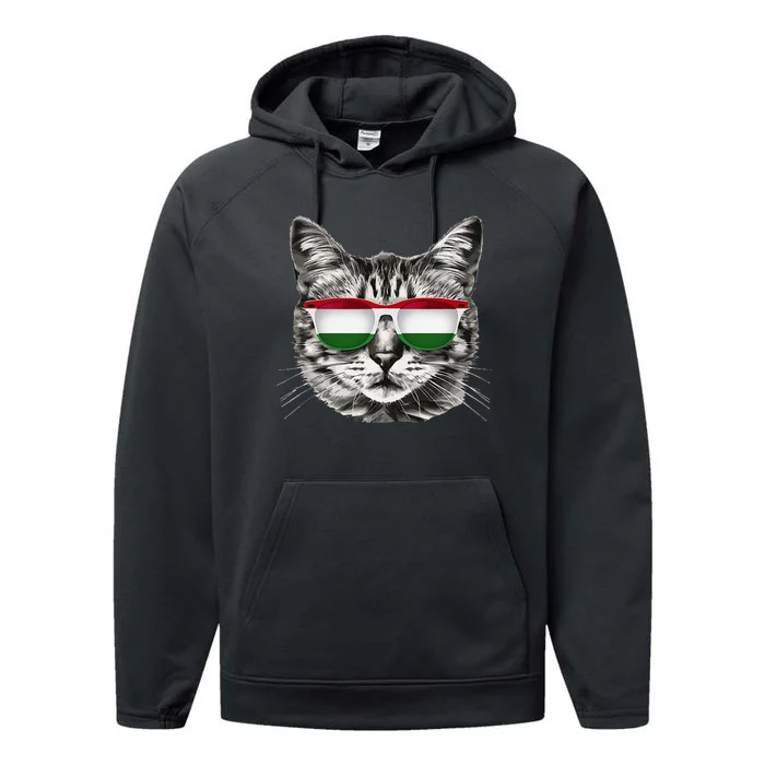 Hungarian Flag Cat Owner Souvenirs Products Kitten Hungary Performance Fleece Hoodie