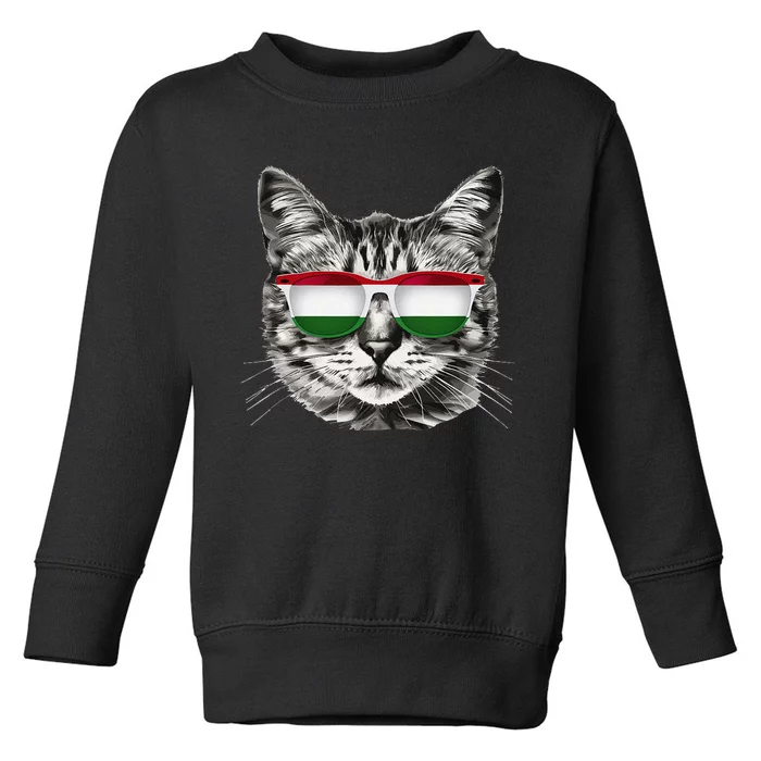 Hungarian Flag Cat Owner Souvenirs Products Kitten Hungary Toddler Sweatshirt