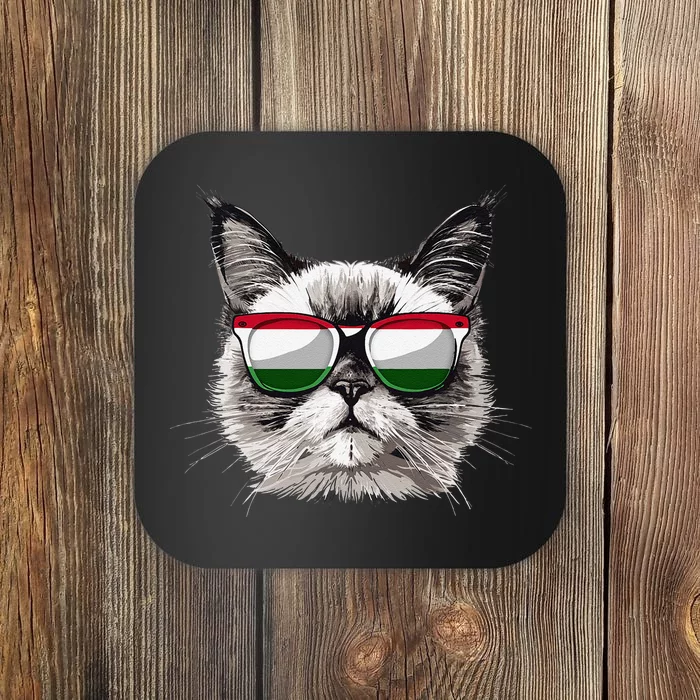 Hungary Flag Cat Mom Souvenirs Products Kitten Hungarian Coaster