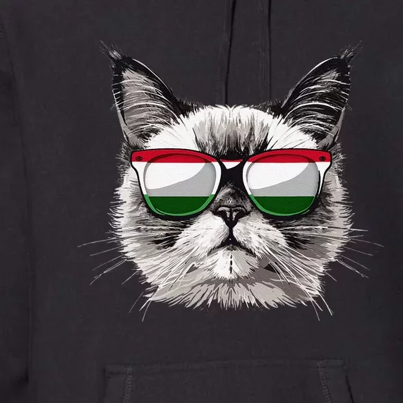 Hungary Flag Cat Mom Souvenirs Products Kitten Hungarian Premium Hoodie