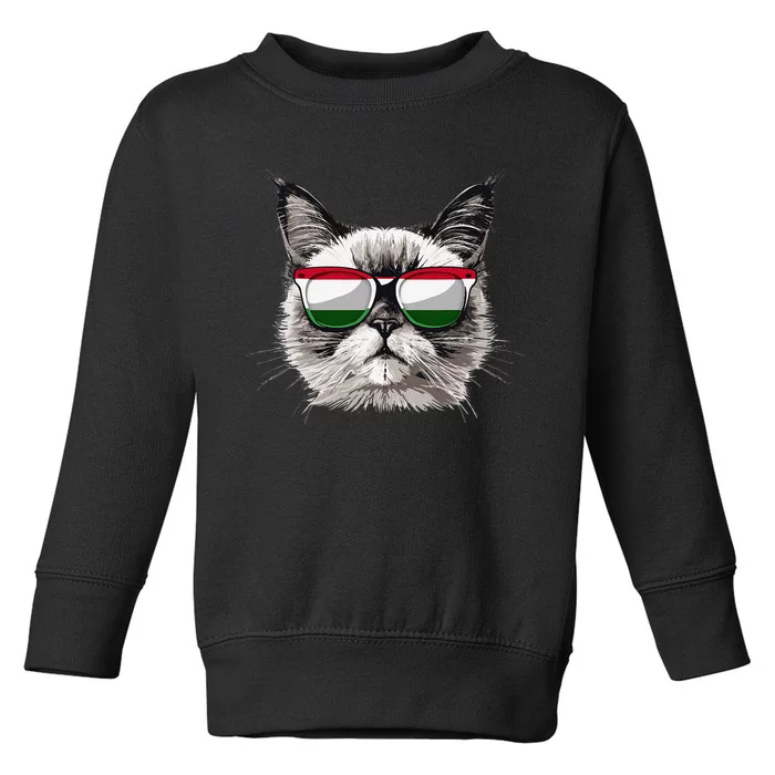 Hungary Flag Cat Mom Souvenirs Products Kitten Hungarian Toddler Sweatshirt