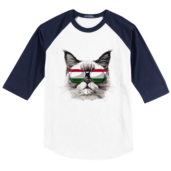 Hungary Flag Cat Mom Souvenirs Products Kitten Hungarian Baseball Sleeve Shirt