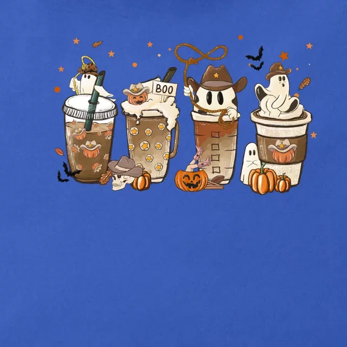 Horror Fall Coffee Latte Pumpkin Spice Iced Halloween Outfit Cute Gift Zip Tote Bag